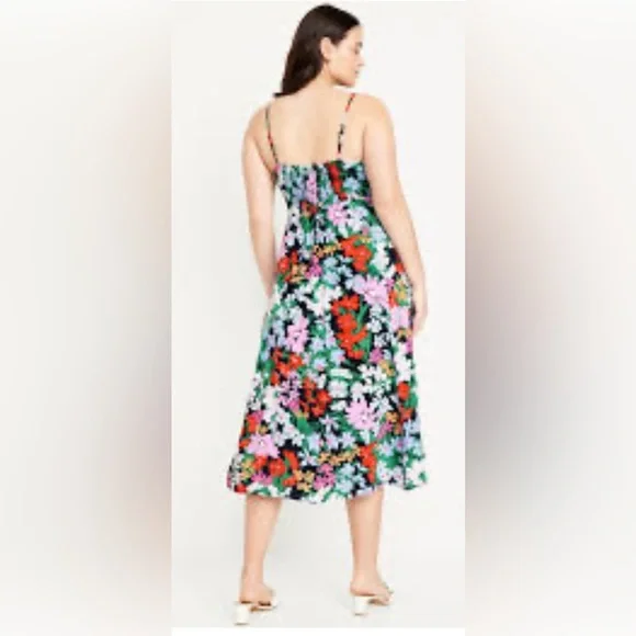 Old Navy Red and Green Strapless Sundress - Picture 4 of 10